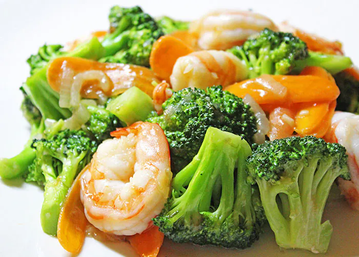 Broccoli and Shrimp Stir-fry at Bamboo Creek, Chinese Restaurant in Palm Coast